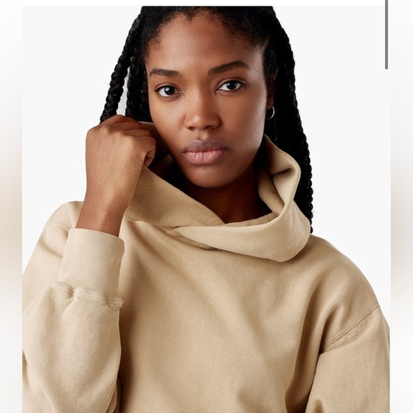 [3] TKEES Beige Core Hoodie 100% Cotton Heavyweight Hoodie Made In Canada - Picture 2 of 13